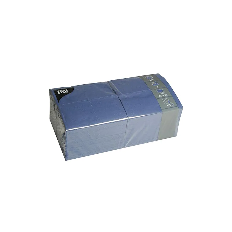 Servietten, dunkelblau 3-lagig 1/8-Falz 33 x 33 cm - Bild 1 Servietten, dunkelblau 3-lagig 1/8-Falz 33 x 33 cm - Bild 1