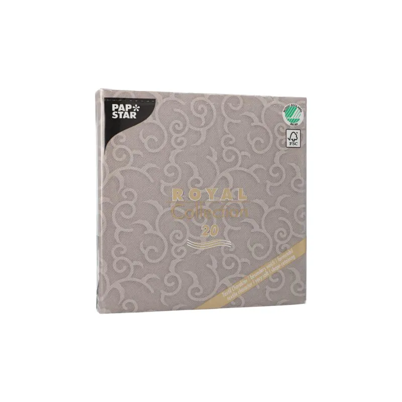 Servietten, grau "ROYAL Collection" 1/4-Falz 40 x 40 cm "Casali" - Bild 3