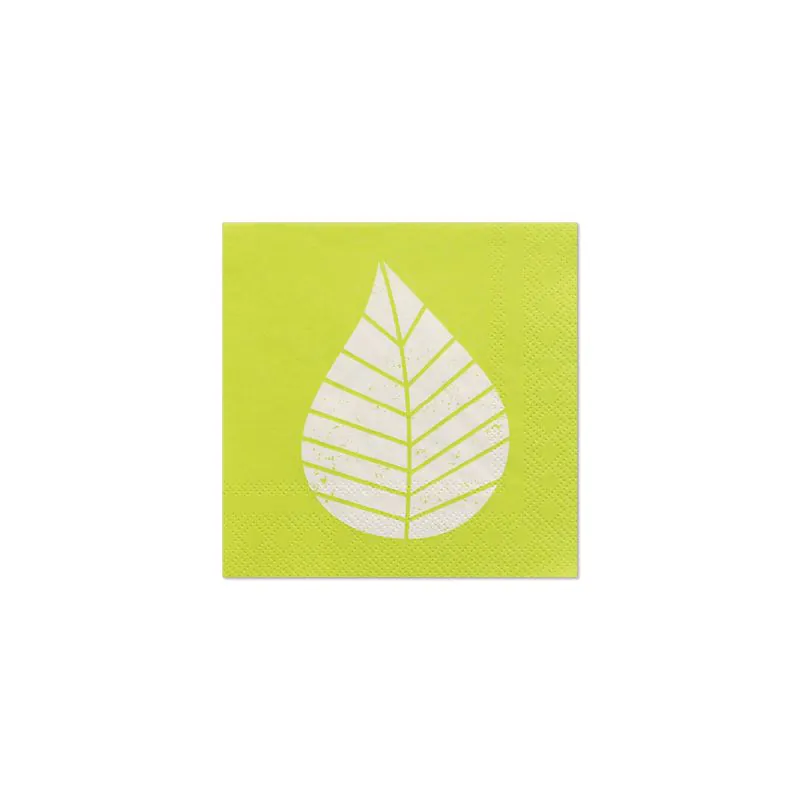 Servietten, grün 3-lagig 1/4-Falz 25 x 25 cm "Graphic Leaves" - Bild 1 Servietten, grün 3-lagig 1/4-Falz 25 x 25 cm "Graphic Leaves" - Bild 1