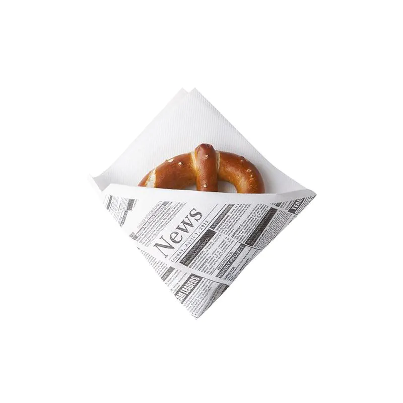 Snackservietten, stoffähnlich, Airlaid 1/4-Falz 32,5 x 30,5 cm weiss "Newsprint" - Bild 1 Snackservietten, stoffähnlich, Airlaid 1/4-Falz 32,5 x 30,5 cm weiss "Newsprint" - Bild 1