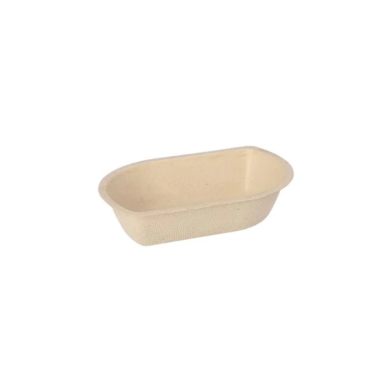 Snacktrays aus Zuckerrohr natur, 9,9 x 15 cm x 3,6 cm - Bild 1 Snacktrays aus Zuckerrohr natur, 9,9 x 15 cm x 3,6 cm - Bild 1