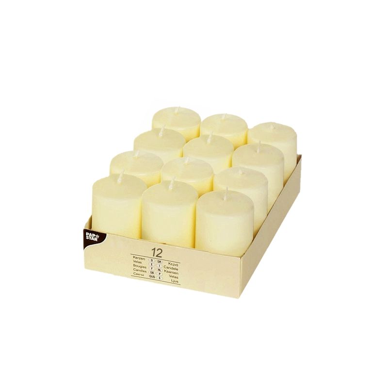 Stumpenkerzen elfenbein "Ivory" Ø 40 mm · 60 mm mit Flachkopf - Bild 1 Stumpenkerzen elfenbein "Ivory" Ø 40 mm · 60 mm mit Flachkopf - Bild 1