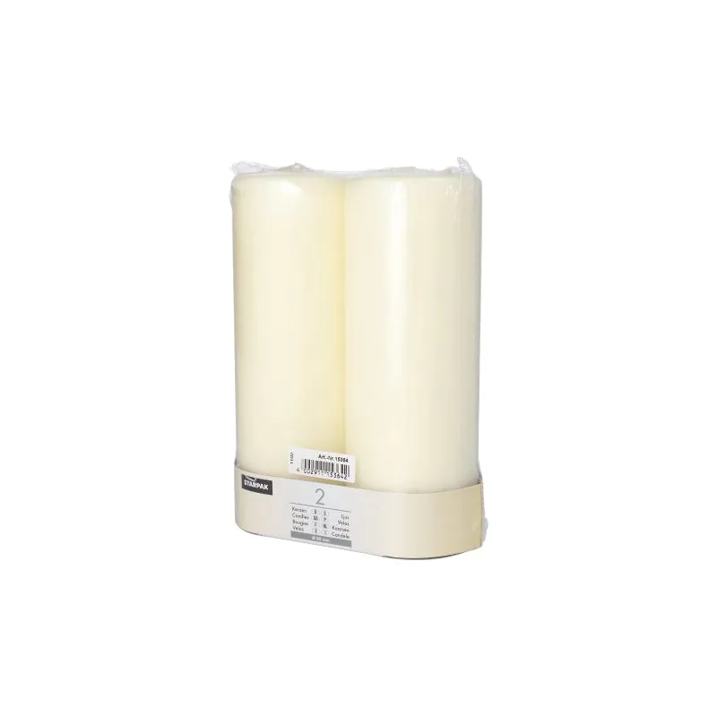 Stumpenkerzen elfenbein "Ivory" Ø 80 mm · 220 mm mit Flachkopf - Bild 2