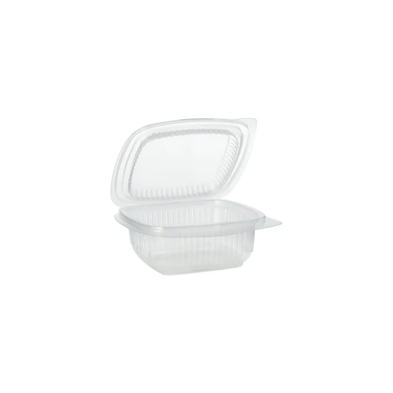 Verpackungsbecher mit Klappdeckeln, PP rechteckig 250 ml transparent - Bild 1 Verpackungsbecher mit Klappdeckeln, PP rechteckig 250 ml transparent - Bild 1