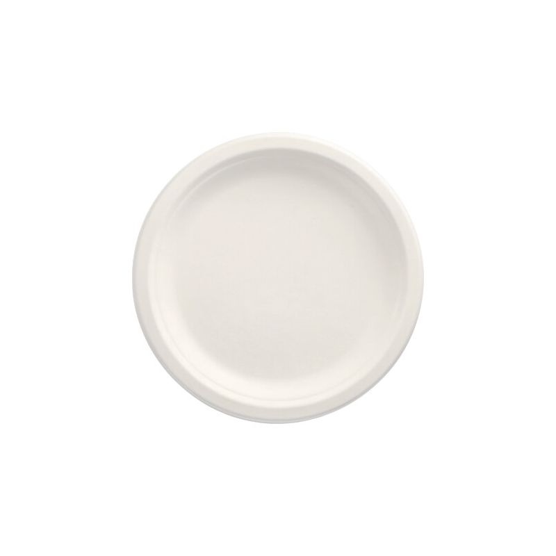 Zuckerrohr Teller, "pure" Ø 23 cm weiss - Bild 1