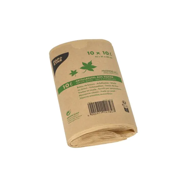 Bio-Kompostbeutel aus Papier, 10 l, braun, H 35 x B 21 cm - Bild 1
