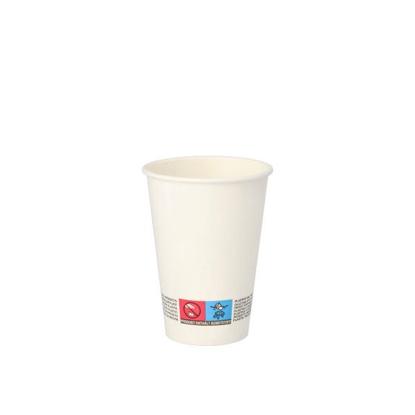 Automatenbecher, Pappe "To Go" 0,18 l Ø 7 cm · 9,2 cm weiss - Bild 1