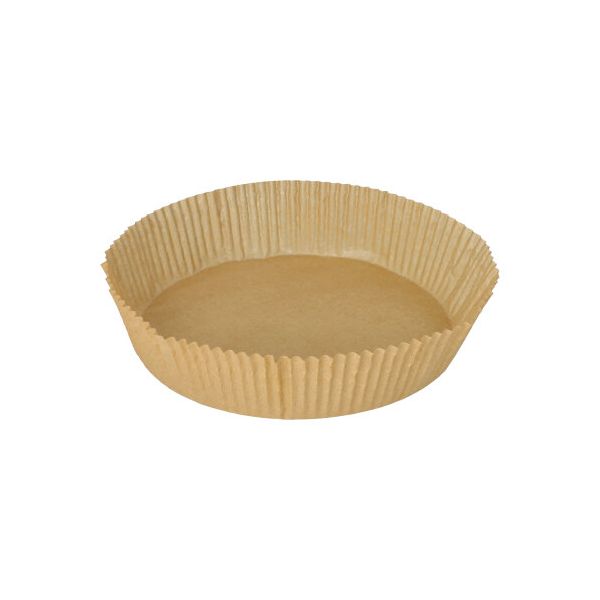 Backpapierzuschnitte Ø 21 cm · 5 cm braun für Heißluftfritteusen - Bild 1