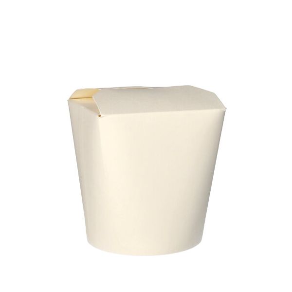 Bio-Nudelbox - Asia-Box aus Pappe "pure" 950 ml 11 x 10,5 x 9,3 cm weiss - Bild 1 Bio-Nudelbox - Asia-Box aus Pappe "pure" 950 ml 11 x 10,5 x 9,3 cm weiss - Bild 1