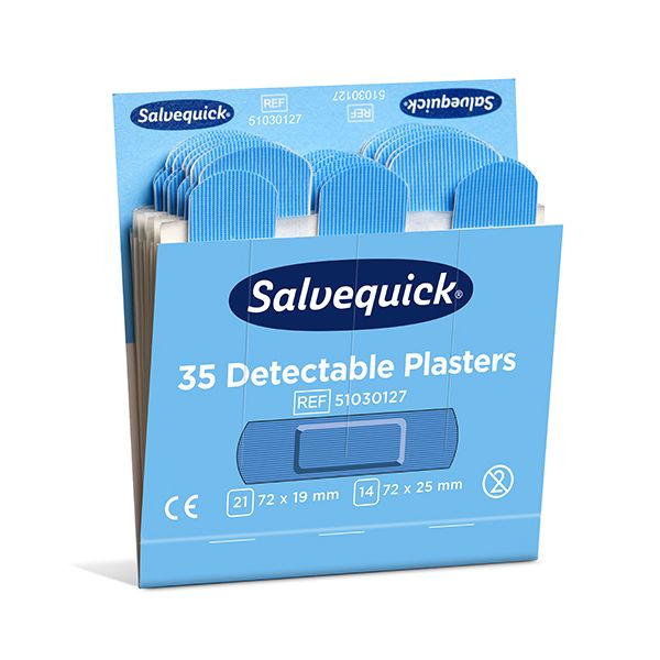 "Cederroth" Salvequick Detectable Pflaster, blau, Refill - Bild 1