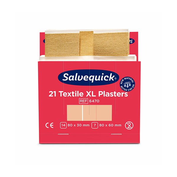 "Cederroth" Salvequick Textil Pflaster XL (21 Stück) braun, Nachfüllpack - Bild 1