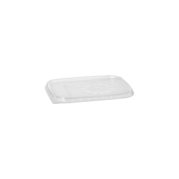 Deckel für Verpackungsbecher, PP eckig 8,1 x 10,8 cm transparent - Bild 1