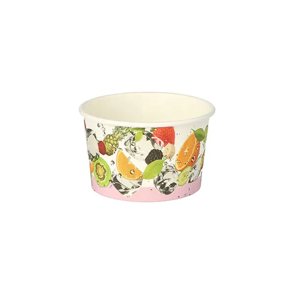 Eisbecher, Pappe, 150 ml, rund Ø 8,5 cm, 5,2 cm, "Früchte" - Bild 1