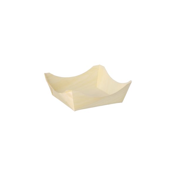 Fingerfood-Schalen, Holz "pure" eckig 3,5 x 10 x 10 cm - Bild 1