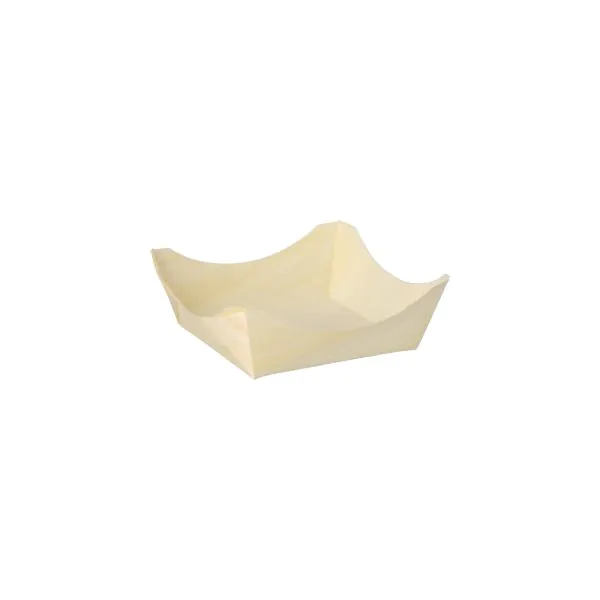 Fingerfood-Schalen, Holz "pure" eckig 3,5 x 10 x 10 cm - Bild 1