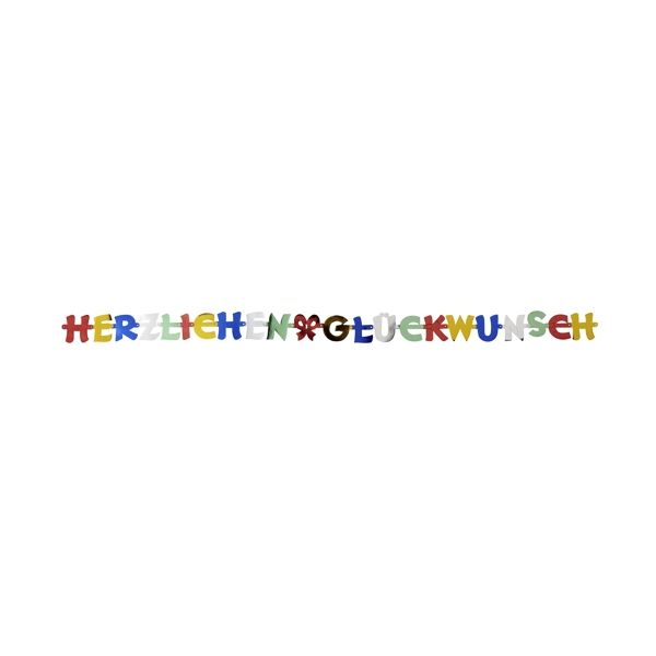 Geburtstagsgirlande "Herzlichen Glückwunsch" 2,5 m - Bild 1