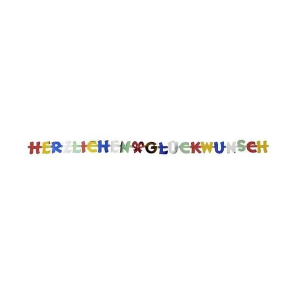 Geburtstagsgirlande "Herzlichen Glückwunsch" 2,5 m - Bild 1