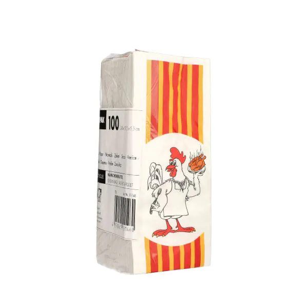 Hähnchenbeutel, Papier mit HDPE-Einlage, 24 x 10,5 x 5,5 cm "Grillhähnchen" - Bild 2