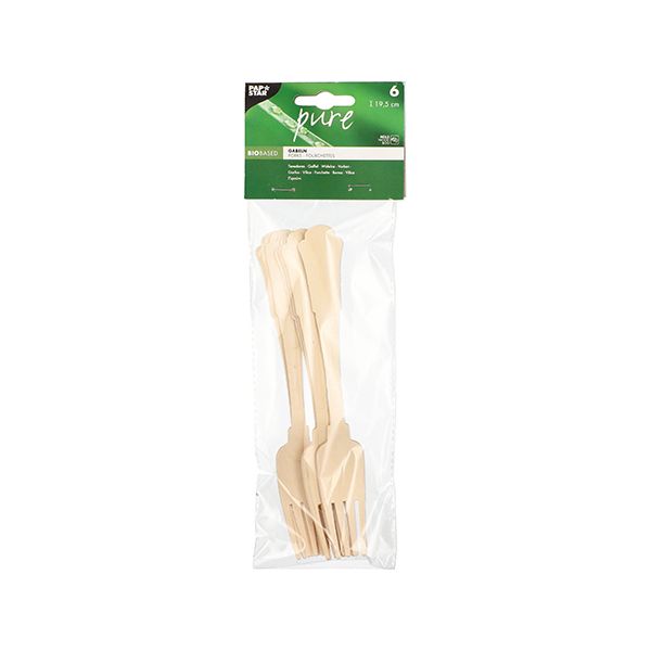 Holzgabeln "pure" 19,5 cm natur "Vintage" - Bild 2