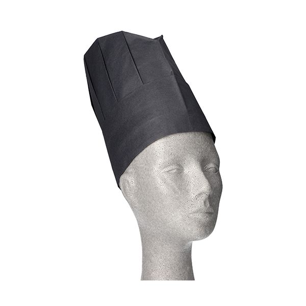 Kochmützen aus Krepp 23 x 27,7 cm schwarz "Provence" Größenverstellbar - Bild 1
