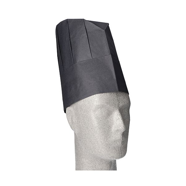 Kochmützen aus Krepp 23 x 27,7 cm schwarz "Provence" Größenverstellbar - Bild 3