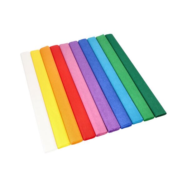 Krepp-Papier 2,5 m x 50 cm farbig sortiert auf Rolle - Bild 1