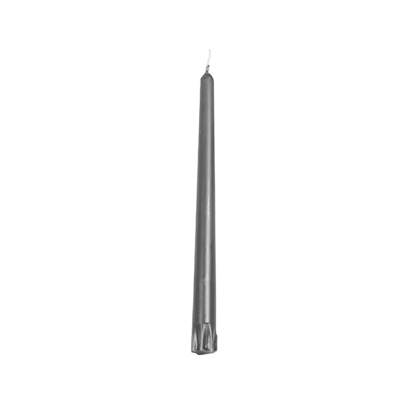 Leuchterkerzen Ø 2,2 cm · 25 cm grau aus 100 % Stearin - Bild 2