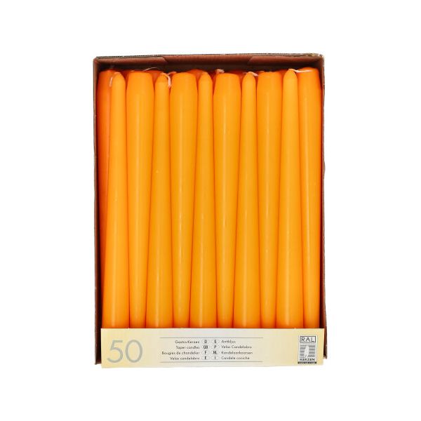 Leuchterkerzen orange Ø 2,2 cm · 25 cm - Bild 1