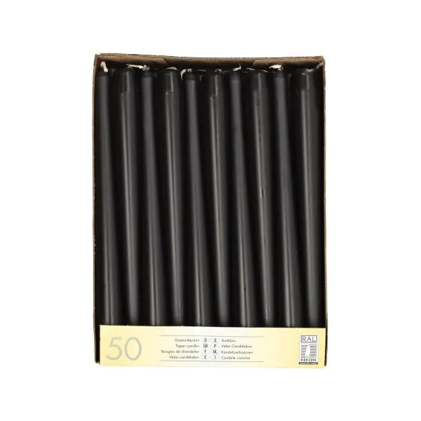Leuchterkerzen schwarz Ø 2,2 cm · 25 cm - Bild 1