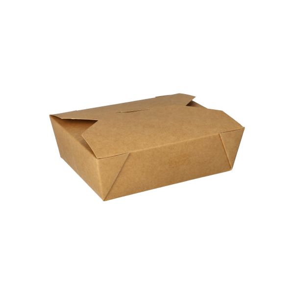 Lunchboxen, Pappe 1000 ml 13,5 x 16,5 cm x 5 cm braun - Bild 1