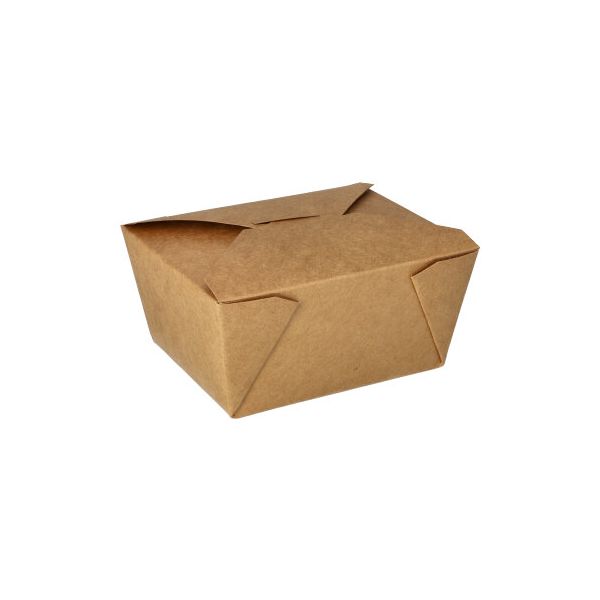 Lunchboxen, Pappe "pure" 750 ml 10,5 x 13 cm x 6,5 cm braun - Bild 1