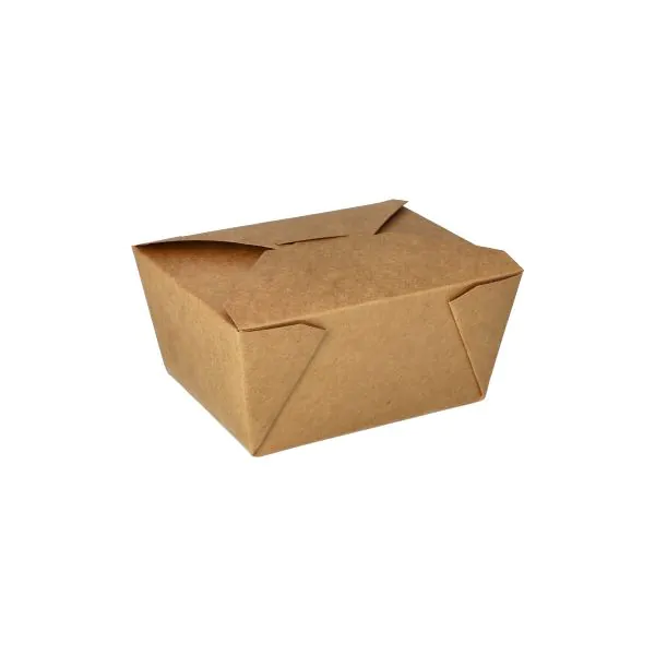 Lunchboxen, Pappe "pure" 750 ml 10,5 x 13 cm x 6,5 cm braun - Bild 1