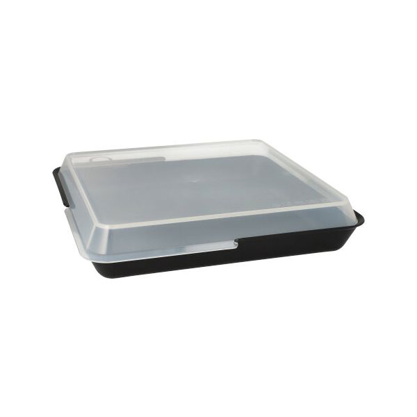 Mehrweg-Foodboxen ungeteilt, 23,4 x 23,4 x 2,9 cm schwarz - Bild 3