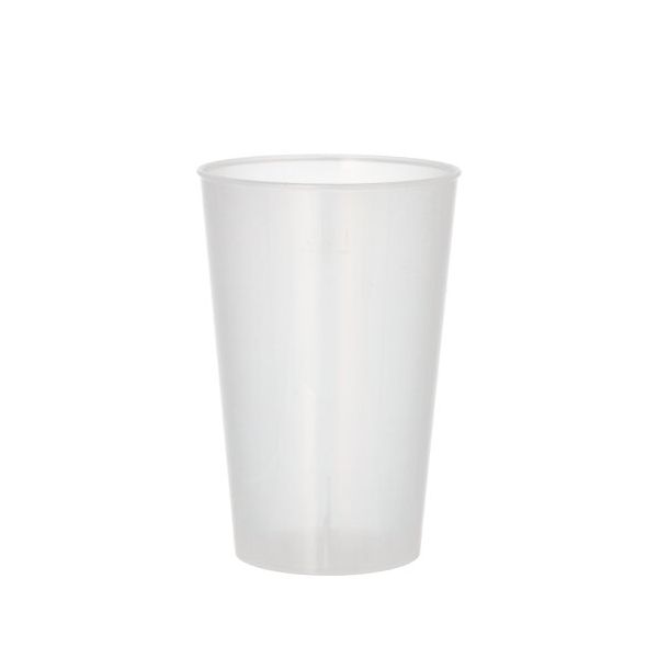 Mehrweg-Trinkbecher PP 0,3 l Ø 8 cm · 11,7 cm transluzent, extra stabil - Bild 1
