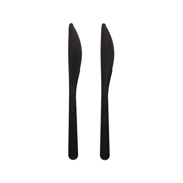 Messer (Mehrweg), Bio-PP, 18,5 cm, schwarz, extra stabil
 - Bild 1