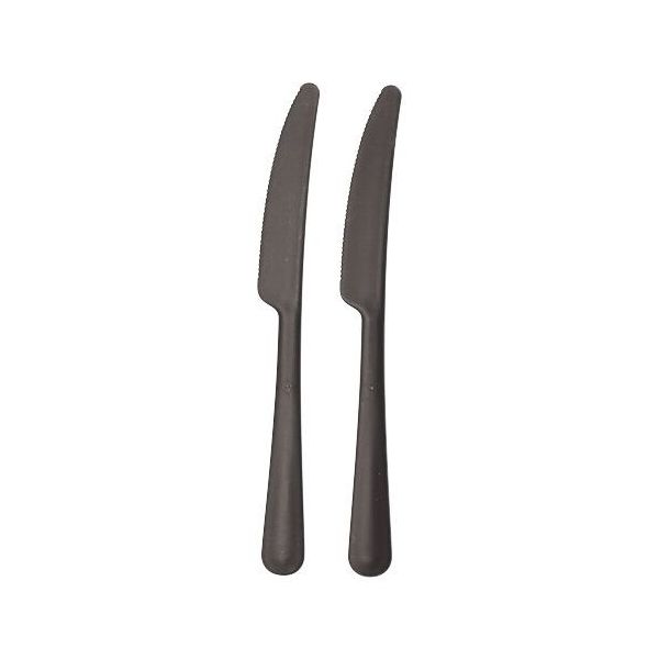 Messer (Mehrweg), Bio-PP 19,7 cm schwarz, extra stabil - Bild 1