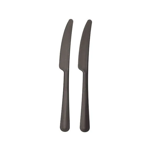Messer (Mehrweg), Bio-PP 19,7 cm schwarz, extra stabil - Bild 1