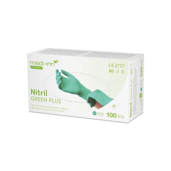 Nitril-Handschuhe, puderfrei grün"Nitril Green Plus" Größe XS - Bild 1