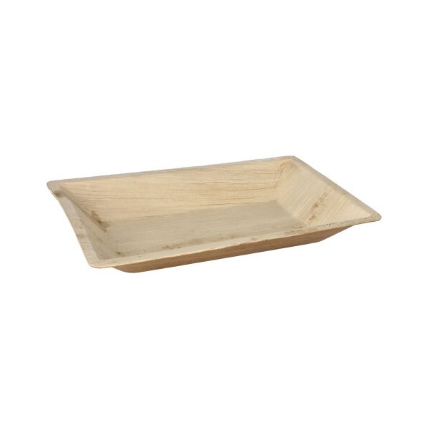 Palmblatt Teller "pure" eckig 23 x 16 cm natur - Bild 1