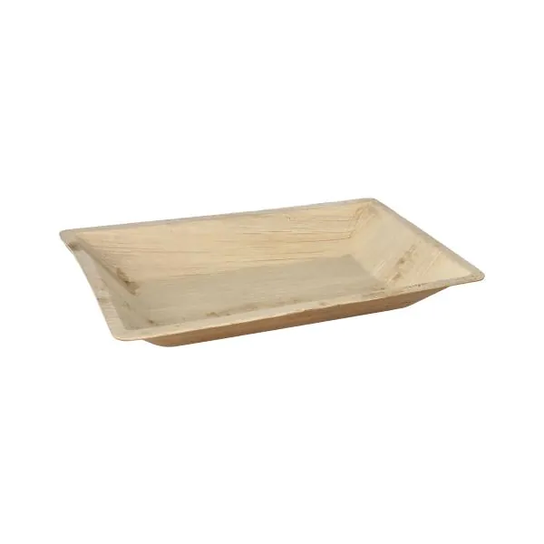 Palmblatt Teller "pure" eckig 23 x 16 cm natur - Bild 1