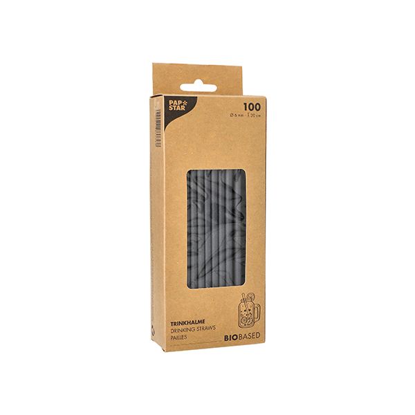 Papierstrohhalme Ø 6 mm · 20 cm schwarz - Bild 3