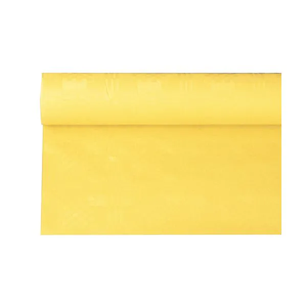 Papiertischdecke gelb mit Damastprägung 6 x 1,2 m - Bild 1