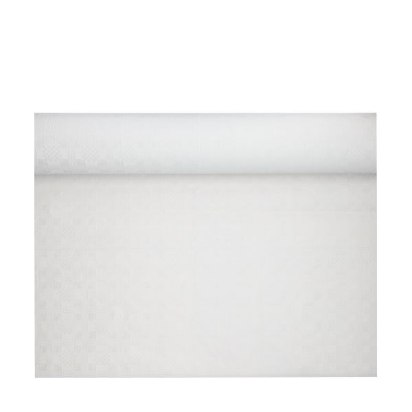 Papiertischdecke, weiss mit Damastprägung 50 x 1 m - Bild 1