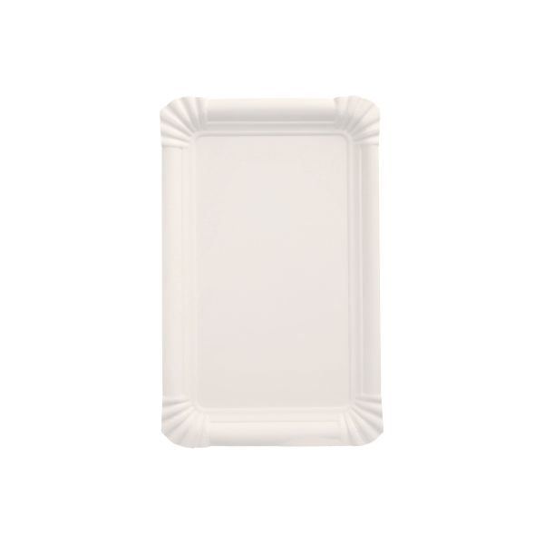 Pappteller eckig 13 x 20 cm weiss - Bild 1
