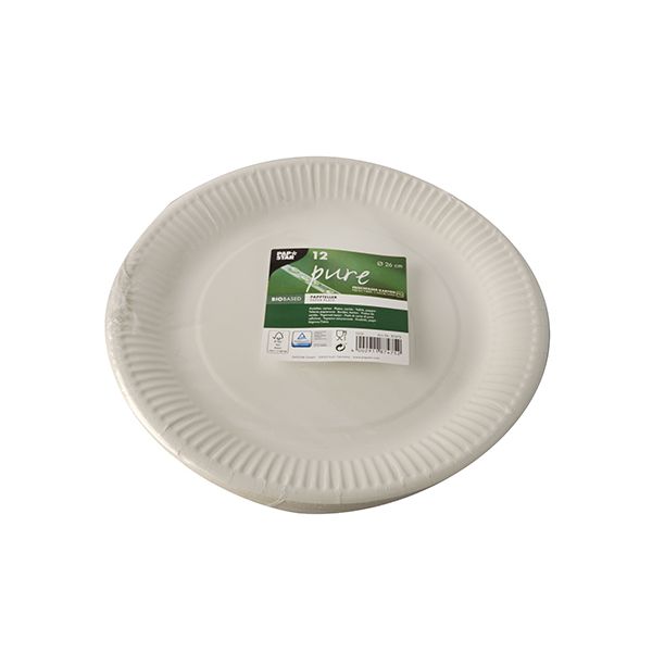 Pappteller rund "pure" Ø 26 cm weiss - Bild 2