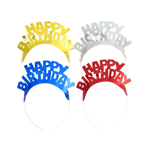 Haarreif für Geburtstag, farbig sortiert "Happy Birthday" - Bild 1