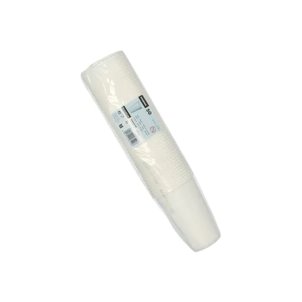 Plastikbecher (PP), 0,5 l Ø 9,5 cm · 13,7 cm weiss mit Schaumrand - Bild 2