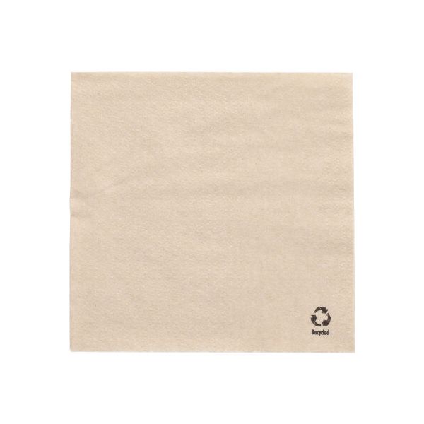 Servietten, 1-lagig 1/4-Falz 33 x 33 cm natur aus recyceltem Papier - Bild 1