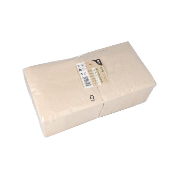 Servietten, 1-lagig 1/4-Falz 33 x 33 cm natur aus recyceltem Papier - Bild 2