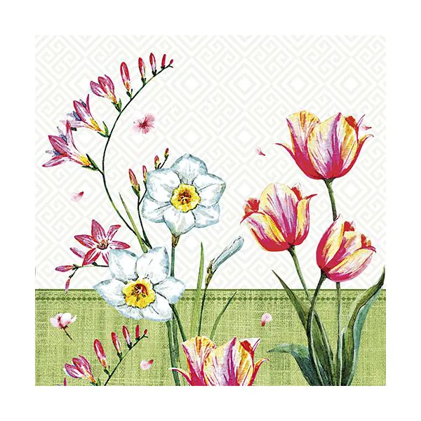Servietten, 3-lagig 1/4-Falz 33 x 33 cm "Florentina" - Bild 1